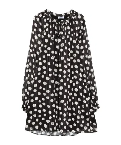 Liu •jo Black And White Polka Dot Mini Dress