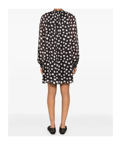Liu •jo Black And White Polka Dot Mini Dress