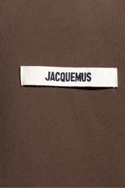 Jacquemus Gros Grain Hooded Sweatshirt In Brown