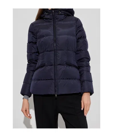Moncler Long Sleeve Down Jacket In Blue