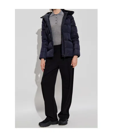 Moncler Long Sleeve Down Jacket In Blue