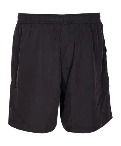 Amiri Elasticized Waist Knee Length Shorts With Print In Black