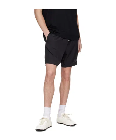 Amiri Elasticized Waist Knee Length Shorts With Print In Black