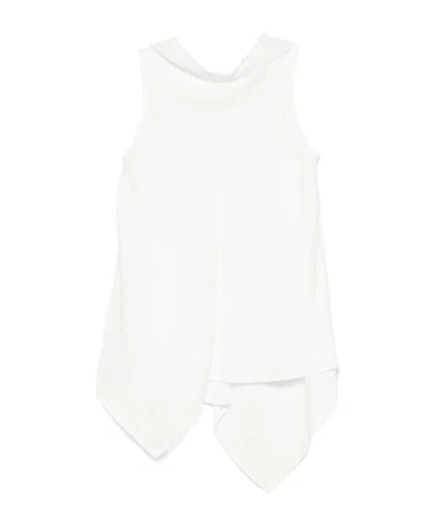 Antonelli Sleeveless Asymmetrical Top In White