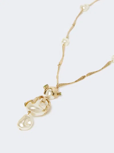 Weekend Max Mara Metal Pendant Necklace In Gold