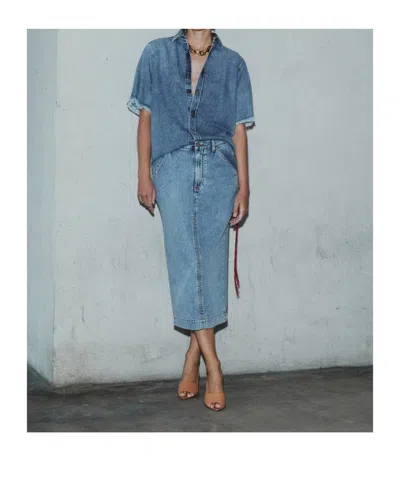 Darkpark Denim Skirt In Blue