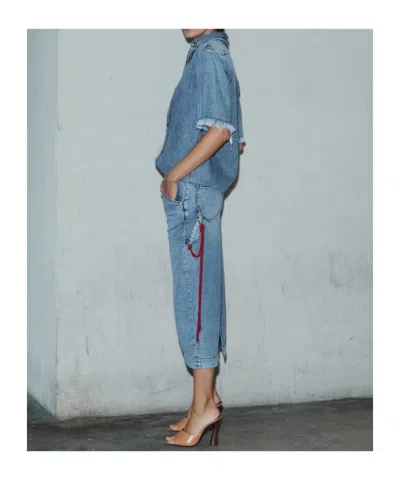 Darkpark Cotton Denim Jacket In Blue