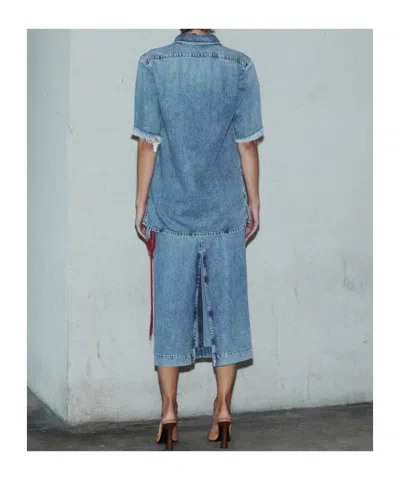 Darkpark Cotton Denim Jacket In Blue