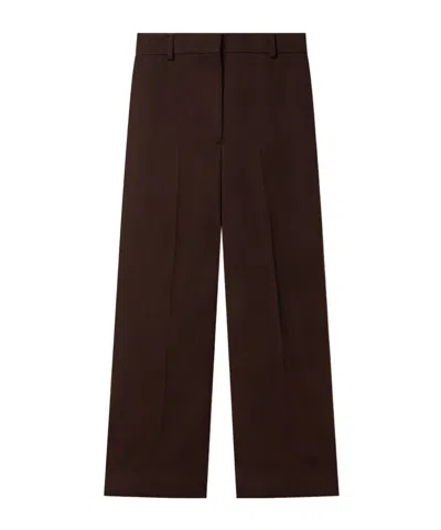 Stella Mccartney Pleated Straight-leg Pants In Brown