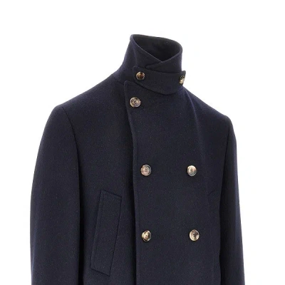 Brunello Cucinelli L Double-breasted Short Coat In Blue