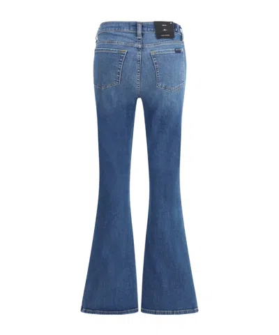 7 For All Mankind High Waist Flared Denim Trousers