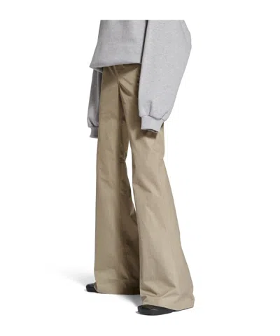 Balenciaga Women's Flared Pants In Military Beige In Neutral