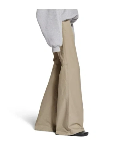 Balenciaga Women's Flared Pants In Military Beige In Neutral