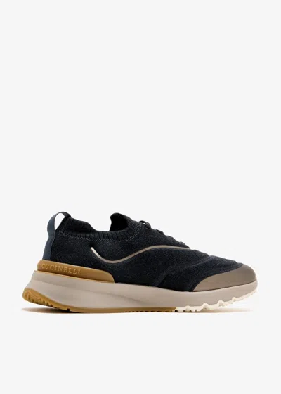 Brunello Cucinelli Knitted Slip-on Sneakers
