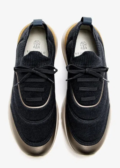 Brunello Cucinelli Knitted Slip-on Sneakers