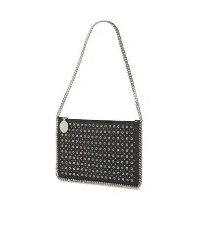 Stella Mccartney Womens Black Pochette Eyelets Faux-leather Shoulder Bag In Multi