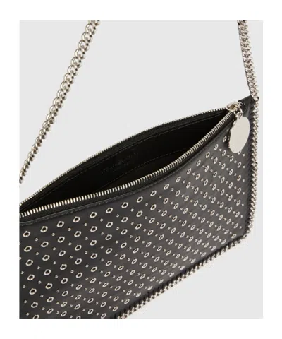 Stella Mccartney Womens Black Pochette Eyelets Faux-leather Shoulder Bag In Multi