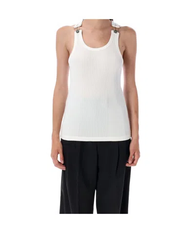 Jean Paul Gaultier Cotton Buckle-detail Tank Top In White