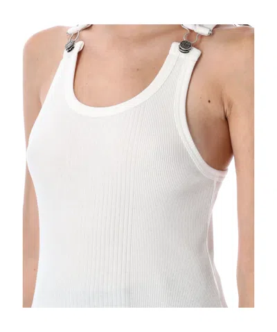 Jean Paul Gaultier Cotton Buckle-detail Tank Top In White
