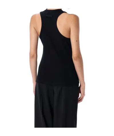Jean Paul Gaultier Ribbed Racerback Tank Top In Black