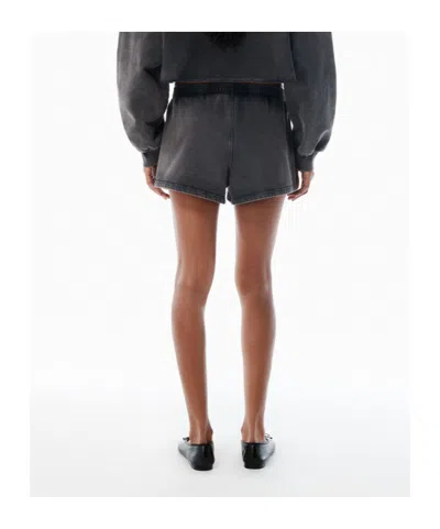 Alexander Wang Black Cotton-terry Running Shorts