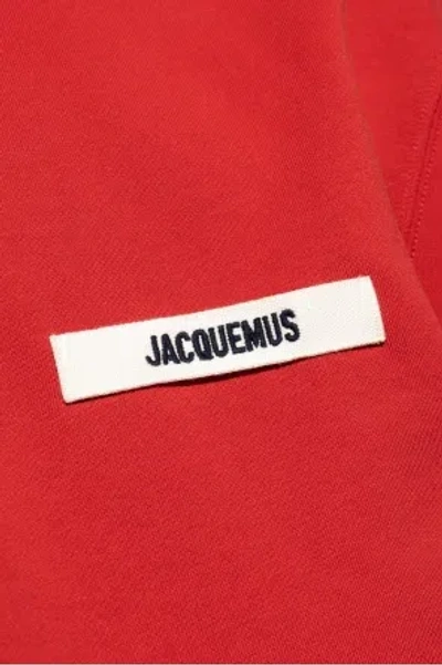 Jacquemus Le Hoodie Gros Grain Sweatshirt In Red