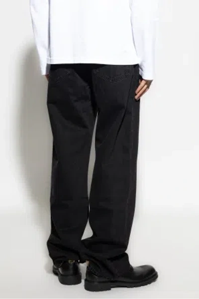 Jacquemus Straight Denim Pants Featuring Belt Loops In Black