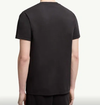 Moncler Soft Cotton Short Sleeve Crew Neck T-shirt In Black