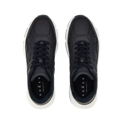 Hogan Lace-up Black Sneakers With Padded Ankle Support