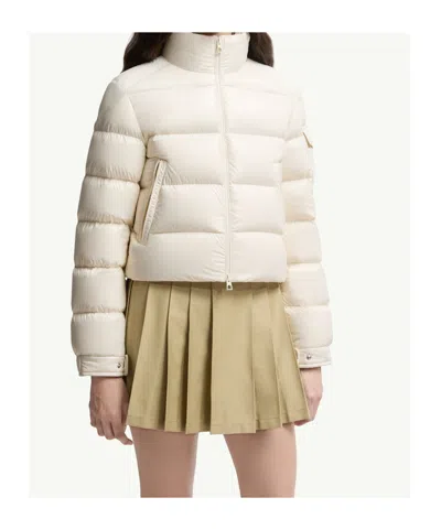 Moncler Padded Wool & Cotton Zip-up Cardigan, Women, White, Size: S In White