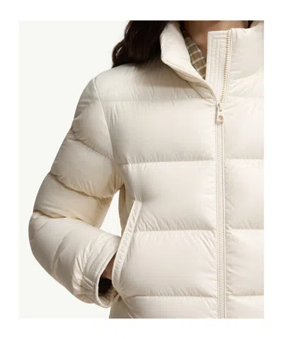 Moncler Padded Wool & Cotton Zip-up Cardigan, Women, White, Size: S In White