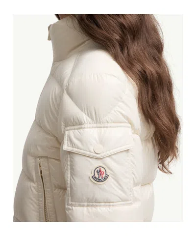 Moncler Padded Wool & Cotton Zip-up Cardigan, Women, White, Size: S In White