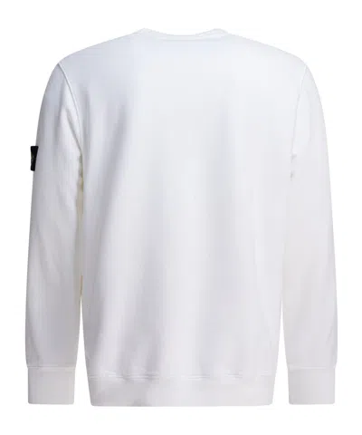 Stone Island Compass-badge Jersey-knit Jumper In White