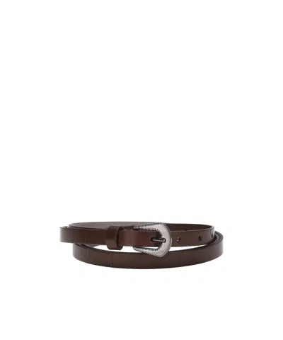 Brunello Cucinelli Leather Belt In Brown