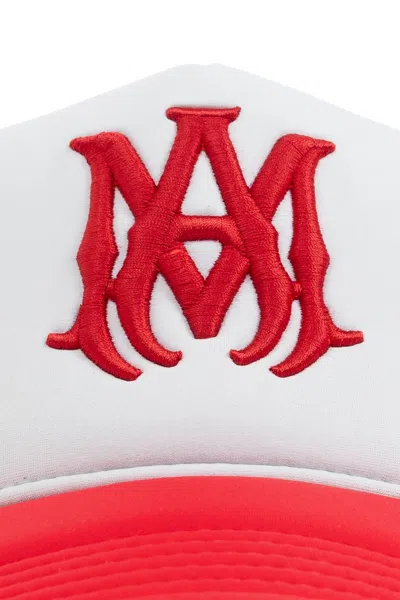 Amiri Logo-embroidered Mesh Trucker Cap In White