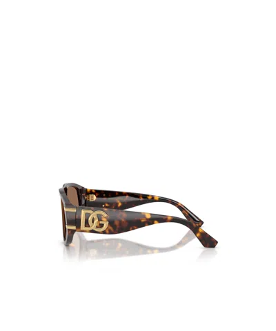 Dolce & Gabbana Dolce&gabbana 57mm Pilot Sunglasses In Brown