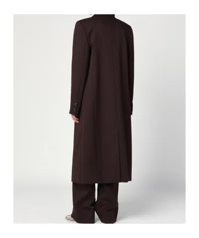 Stella Mccartney Double-breasted Plum Wool Coat