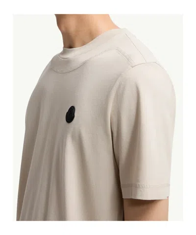Moncler Logo-patch Short-sleeved T-shirt In Neutral