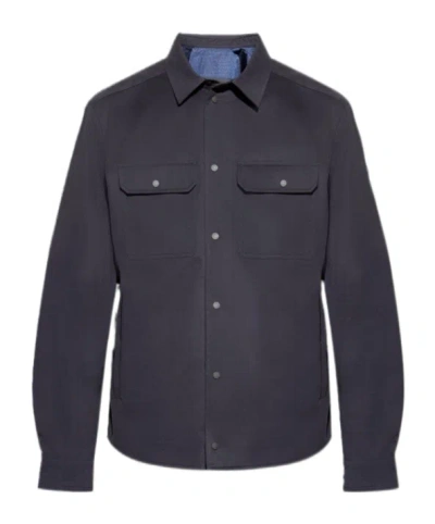 Moncler Tech Fabric Shirt In Black