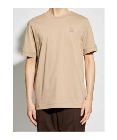 Moncler Short-sleeved T-shirt In Brown