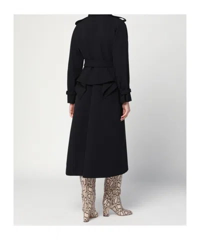 Max Mara Flavio Long Coat In Black
