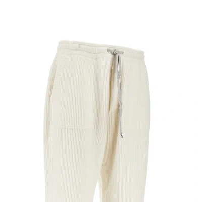 Brunello Cucinelli Drawstring Casual Pants In White