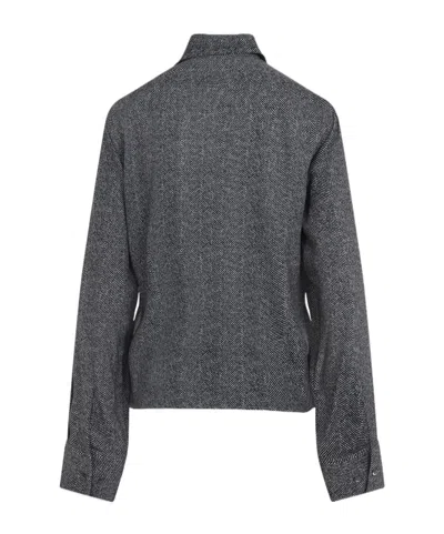 Ermanno Scervino Grey Tailored Shirt With Classic Collar In Gray