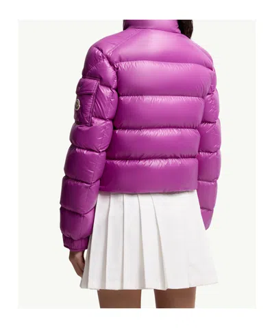 Moncler Long Sleeve Down Jacket In Pink