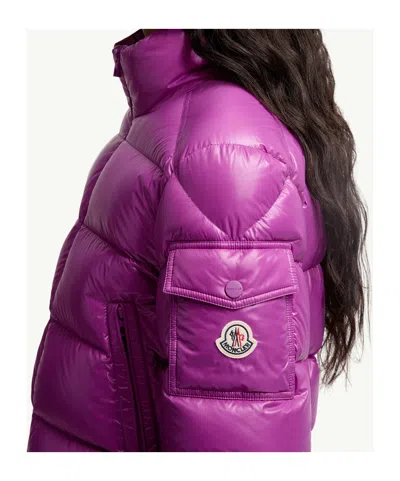 Moncler Long Sleeve Down Jacket In Pink