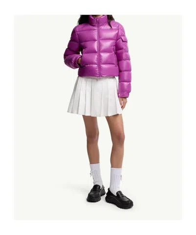 Moncler Long Sleeve Down Jacket In Pink