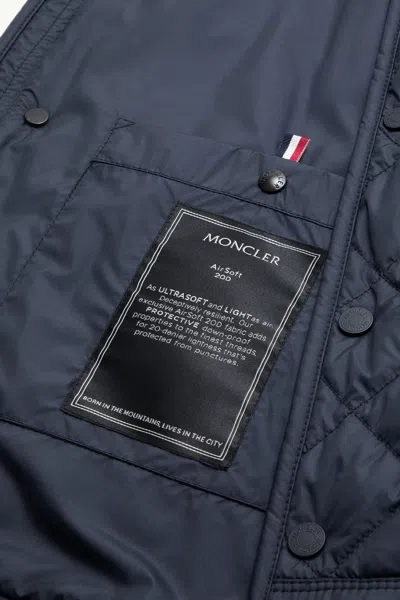 Moncler Doudoune Courte À Matelassage En Losanges Oise In Blue
