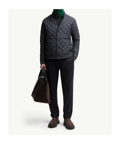 Moncler Doudoune Courte À Matelassage En Losanges Oise In Blue