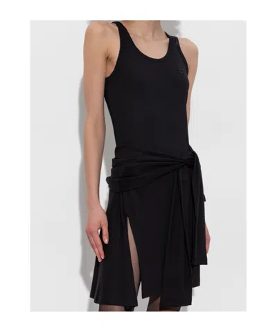 Coperni Round Neck Sleeveless Dress In Black