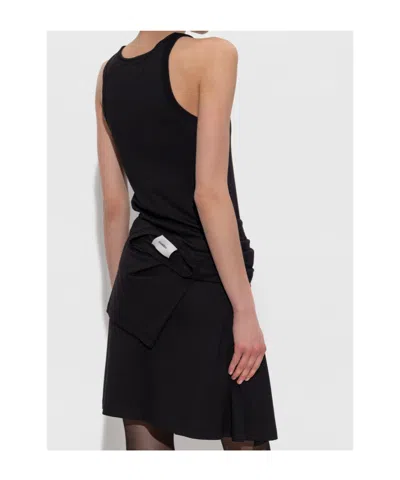 Coperni Round Neck Sleeveless Dress In Black